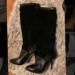 Nine West suede and leather knee high boots